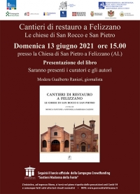 Presentazione del libro - Cantieri di restauro a Felizzano - Le chiese di San Rocco e San Pietro