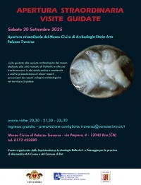 Bra (CN), Museo civico di archeologia storia e arte – Palazzo Traversa, Aperture straordinarie, visite guidate