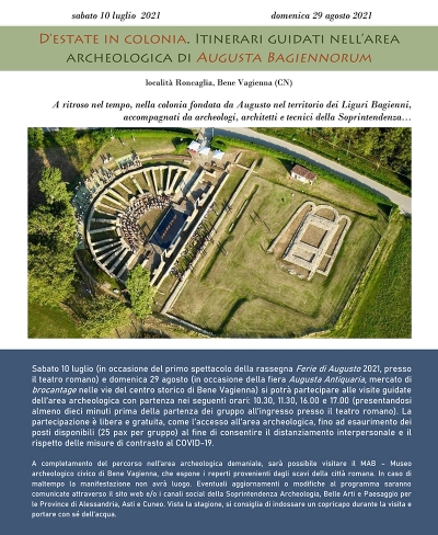 D&#039;ESTATE IN COLONIA. ITINERARI GUIDATI NELL&#039;AREA ARCHEOLOGICA DI AUGUSTA BAGIENNORUM