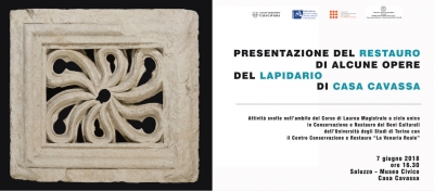 Presentazione del restauro di alcune opere del lapidario di Casa Cavassa