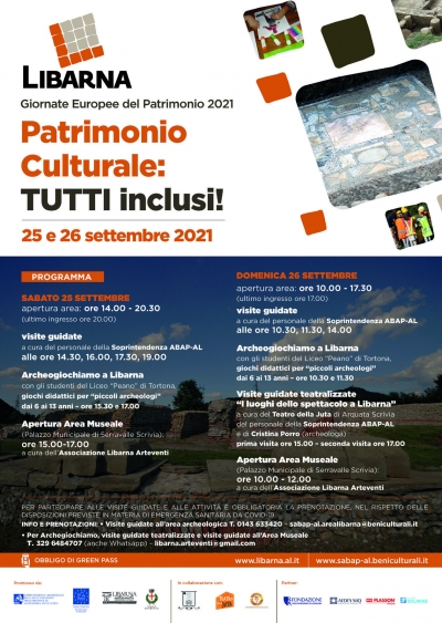 A Libarna visite guidate (anche teatralizzate) e laboratori didattici per le Giornate Europee del Patrimonio 2021