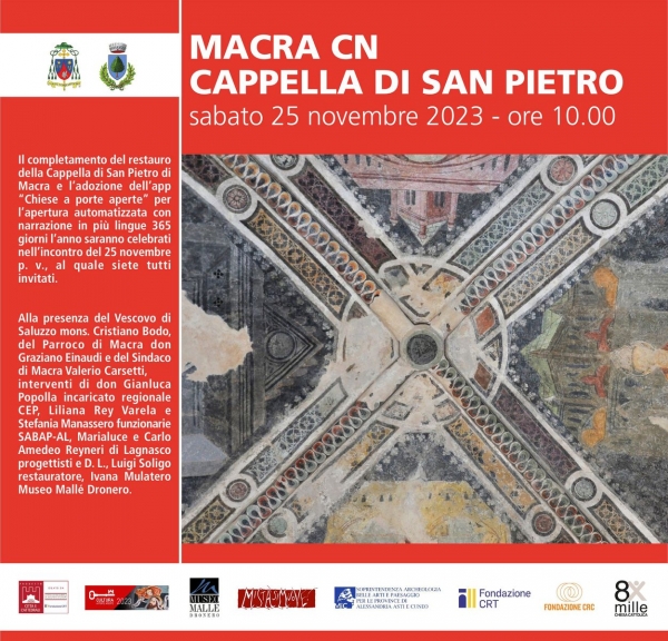 Presentazione delle opere di restauro conservativo presso la Cappella di San Pietro di Macra (CN)