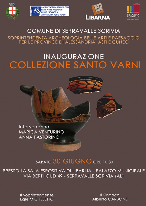 Presentazione allestimento reperti archeologici della “Collezione Santo Varni” di proprietà del  Comune di Serravalle Scrivia